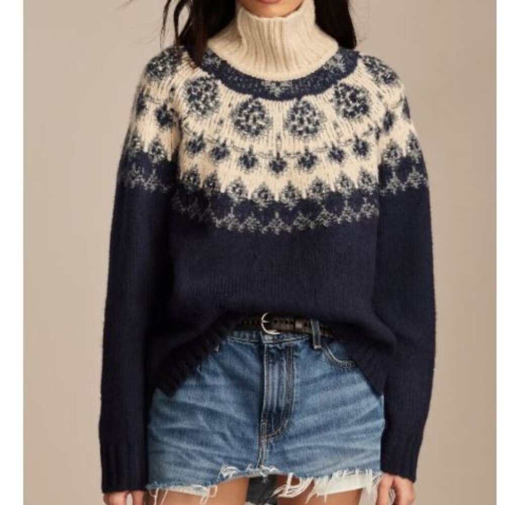 Lucky Brand Fairisle Turtleneck Sweater